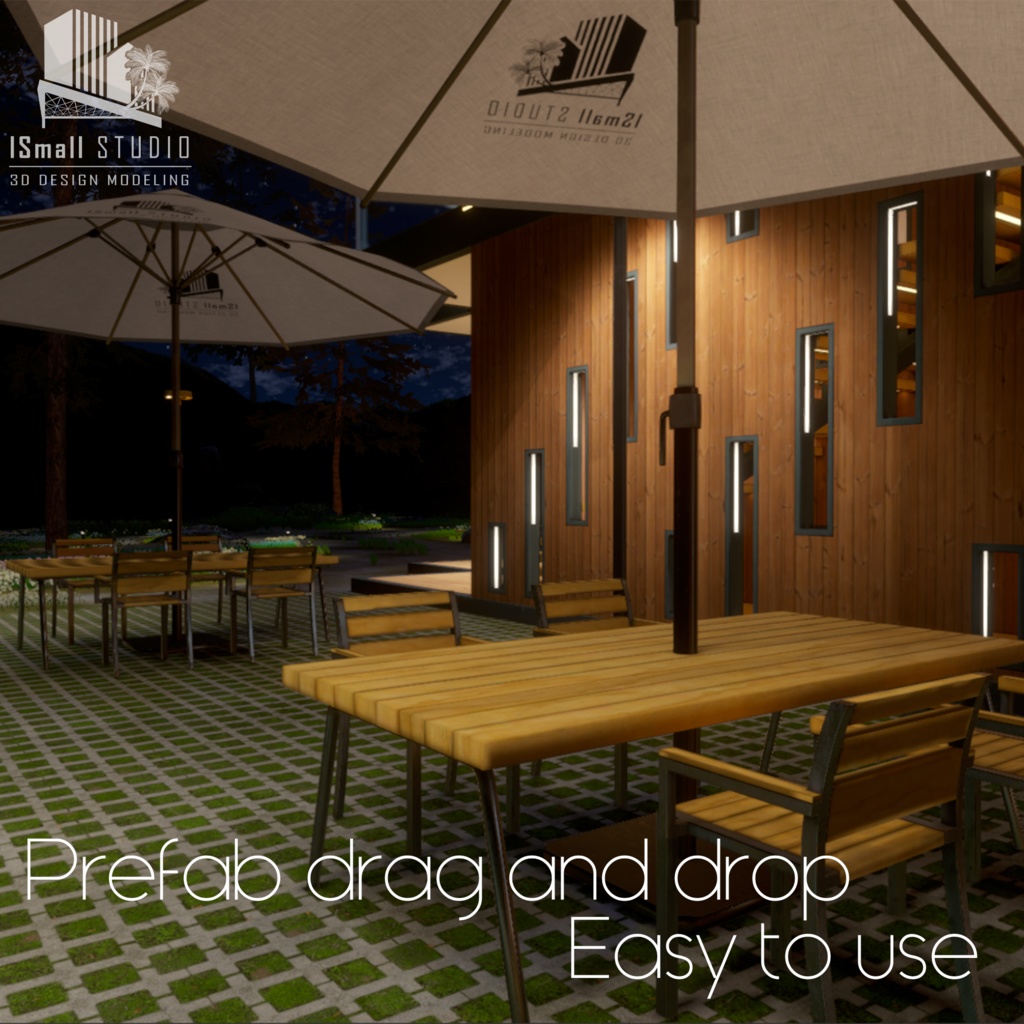 Fluttering custom parasol set