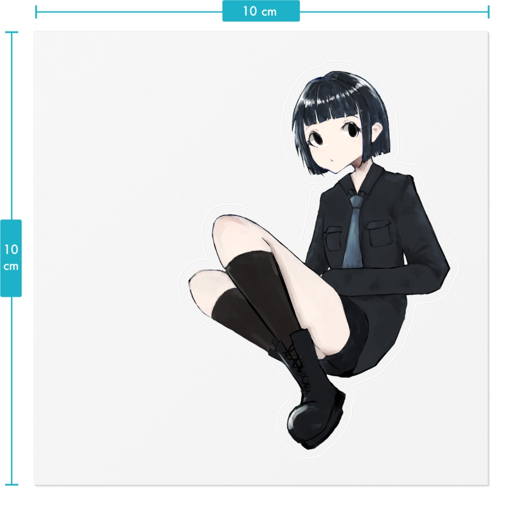 女の子ステッカー