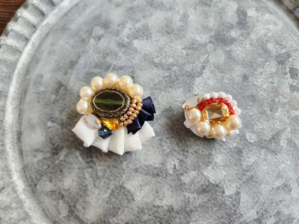1粒ブローチ(横金具)