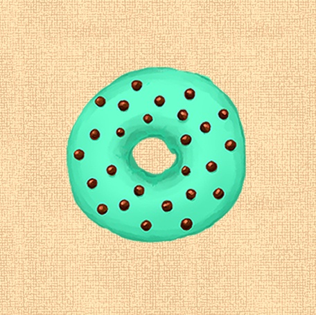 ドーナツ-缶バッジ