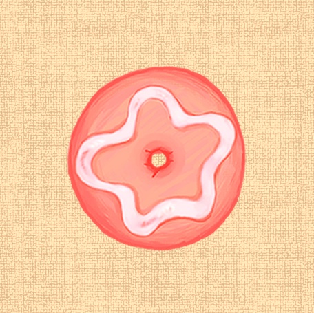 ドーナツ-缶バッジ