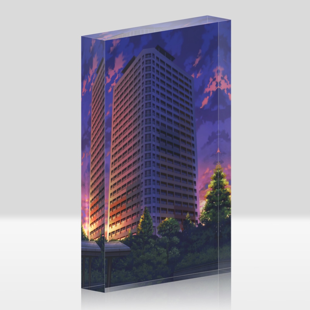 夕焼けアクリルブロック