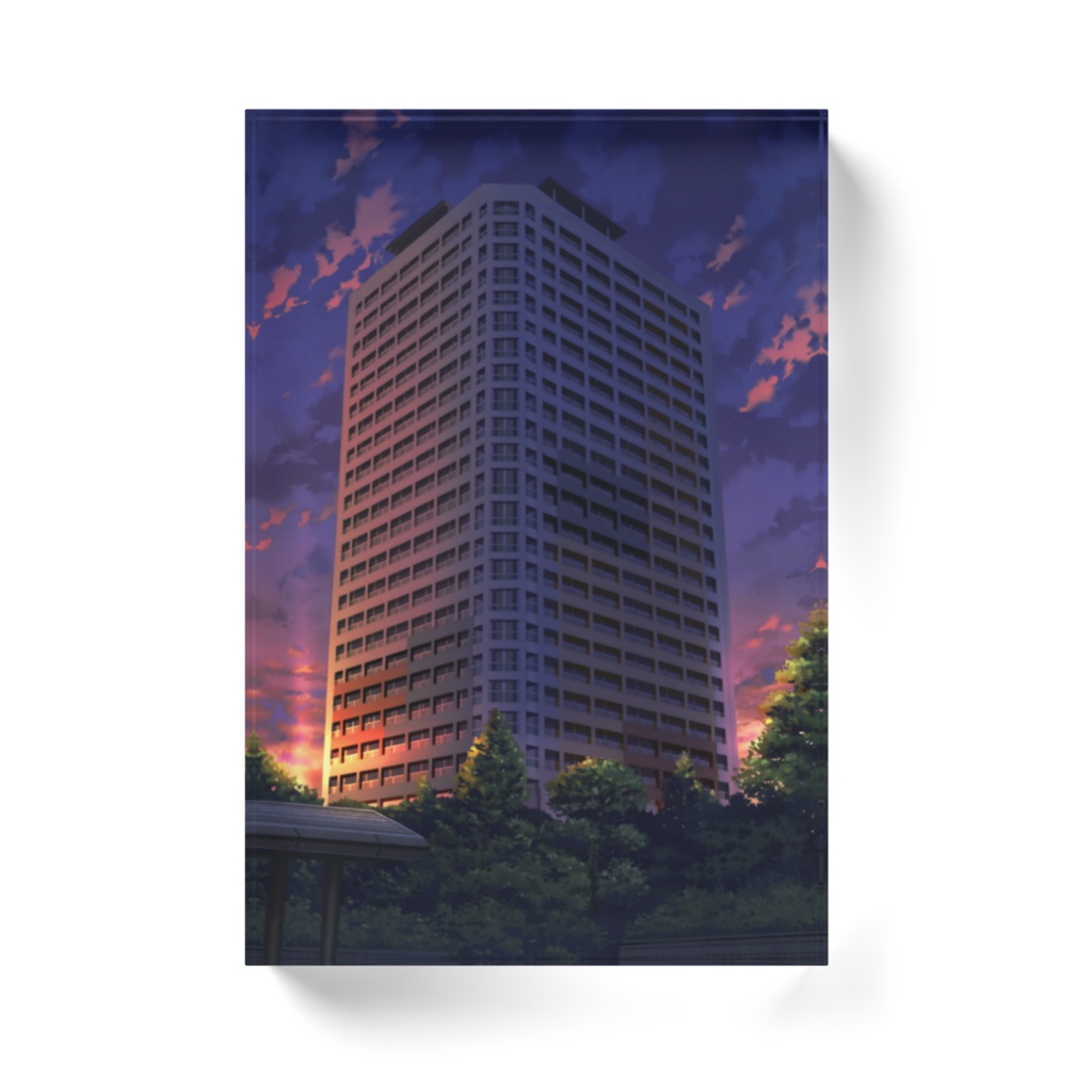 夕焼けアクリルブロック