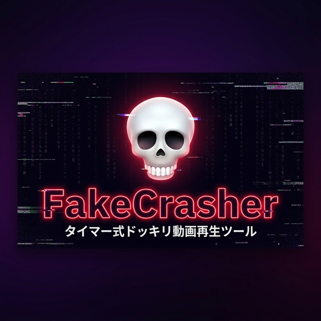 【無料】FakeCrasher - タイマー式ドッキリ動画再生ツール