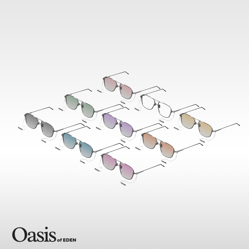 Zenity Square Glasses 「EDEN Oasis」