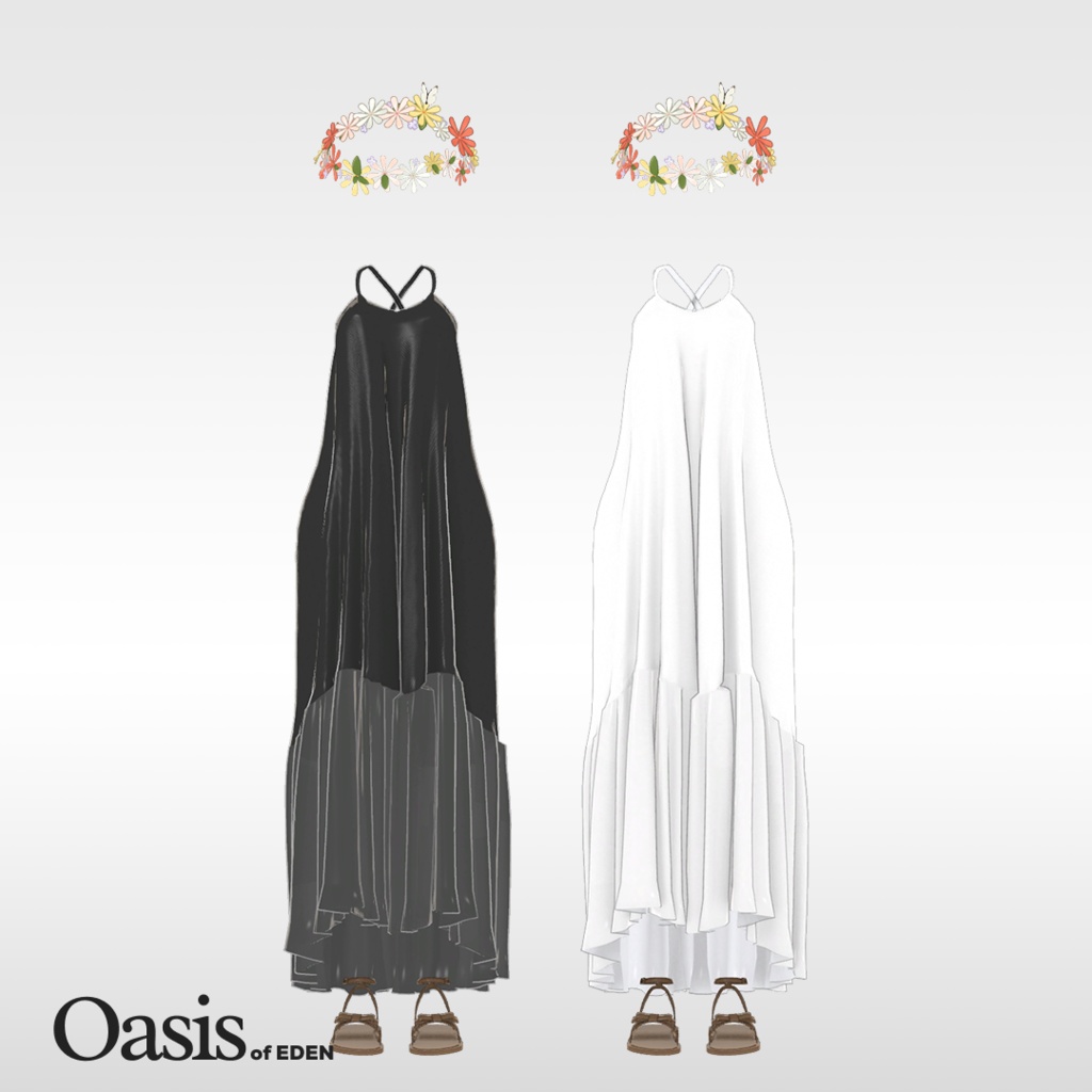 エイプリルノースリーブ ワンピース April Sleeveless Dress 「EDEN Oasis」