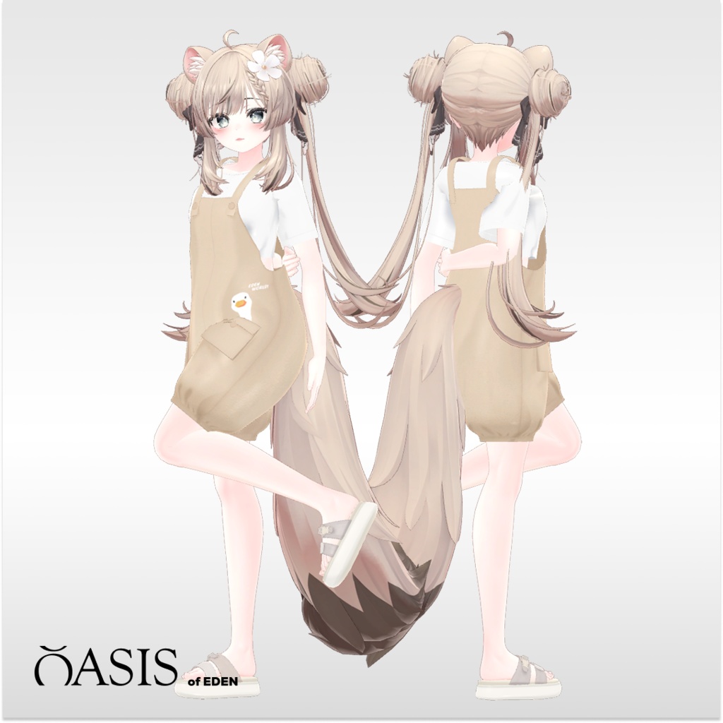 【5アバター対応】IO Overall Dress オーバーオール 「EDEN Oasis」