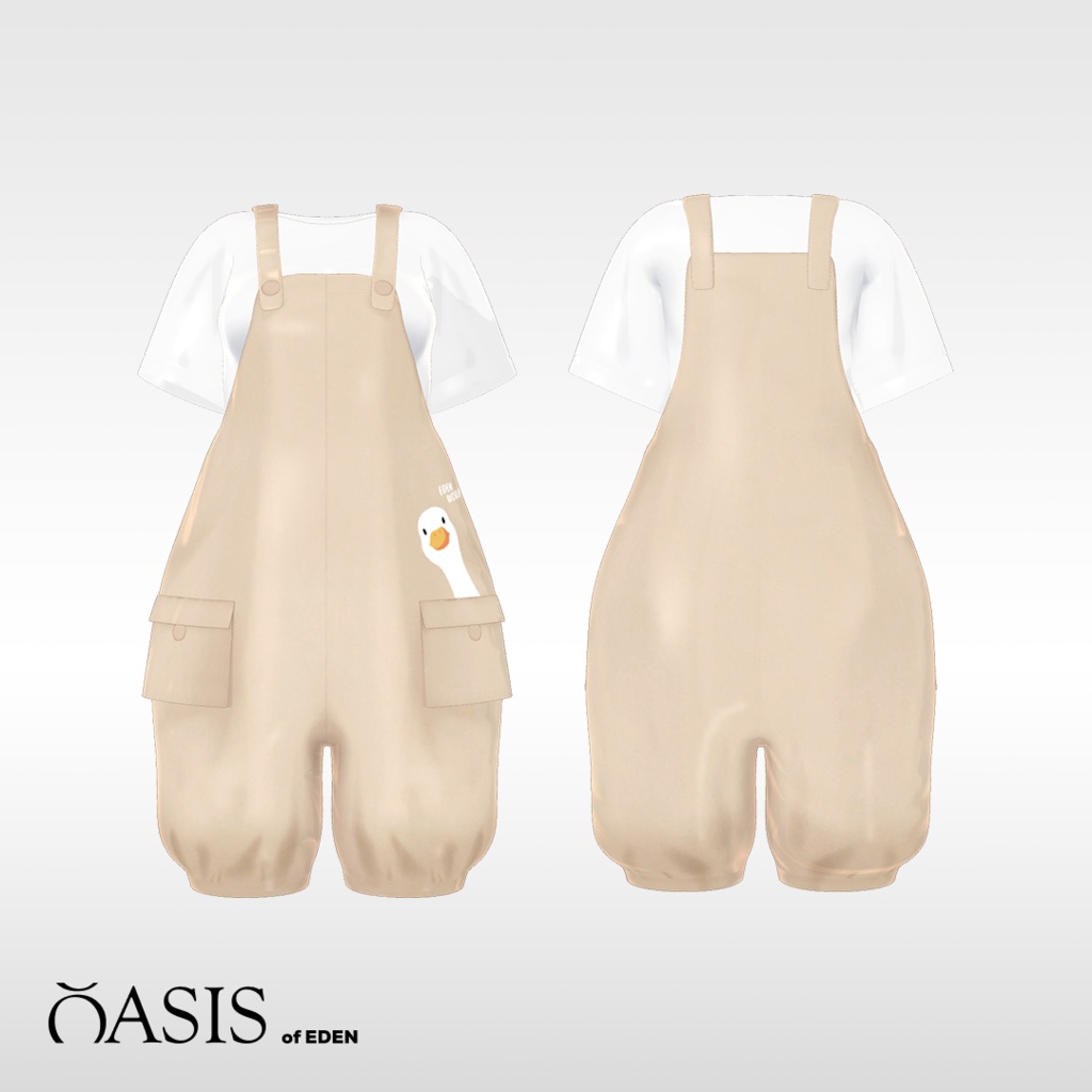 【5アバター対応】IO Overall Dress オーバーオール 「EDEN Oasis」