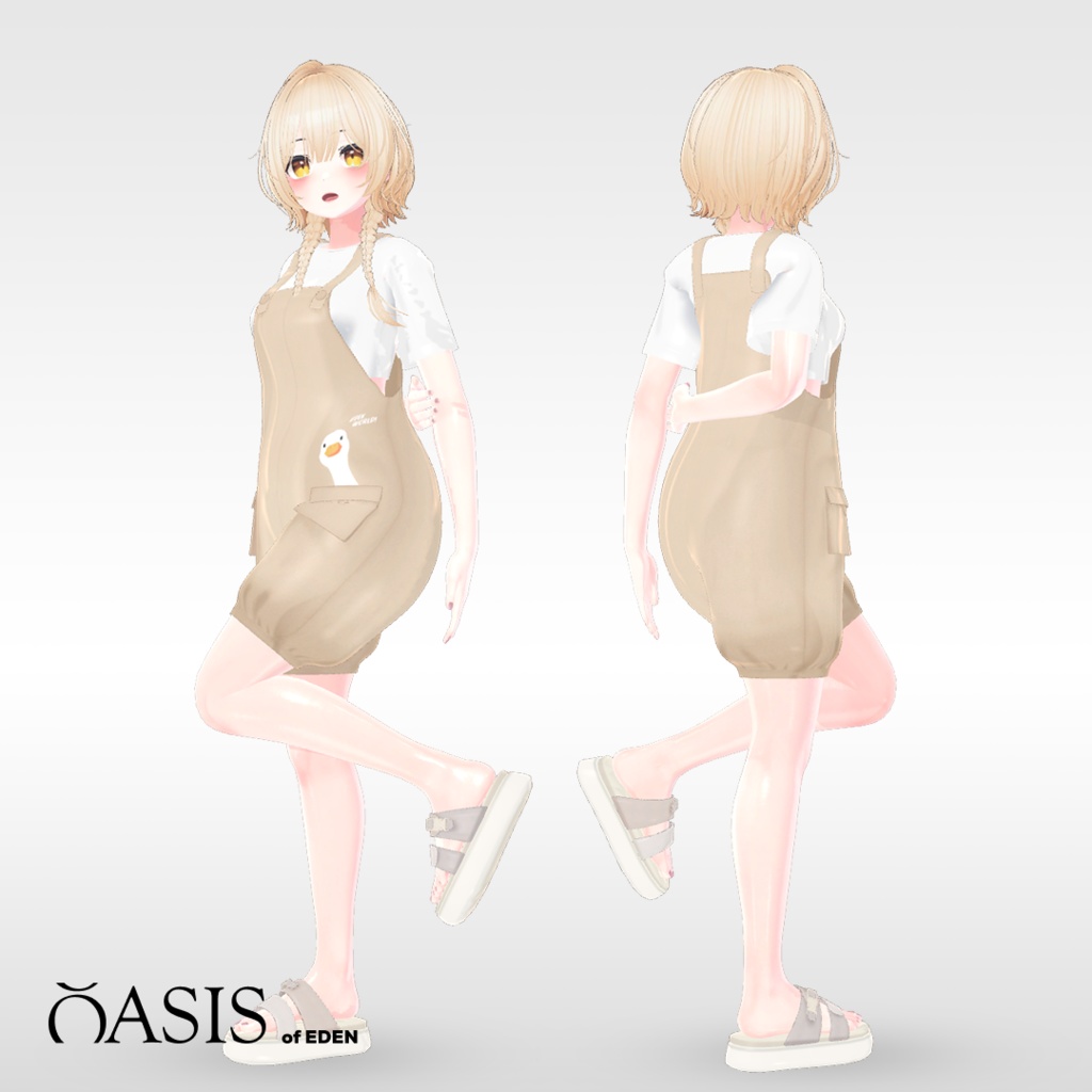 【5アバター対応】IO Overall Dress オーバーオール 「EDEN Oasis」