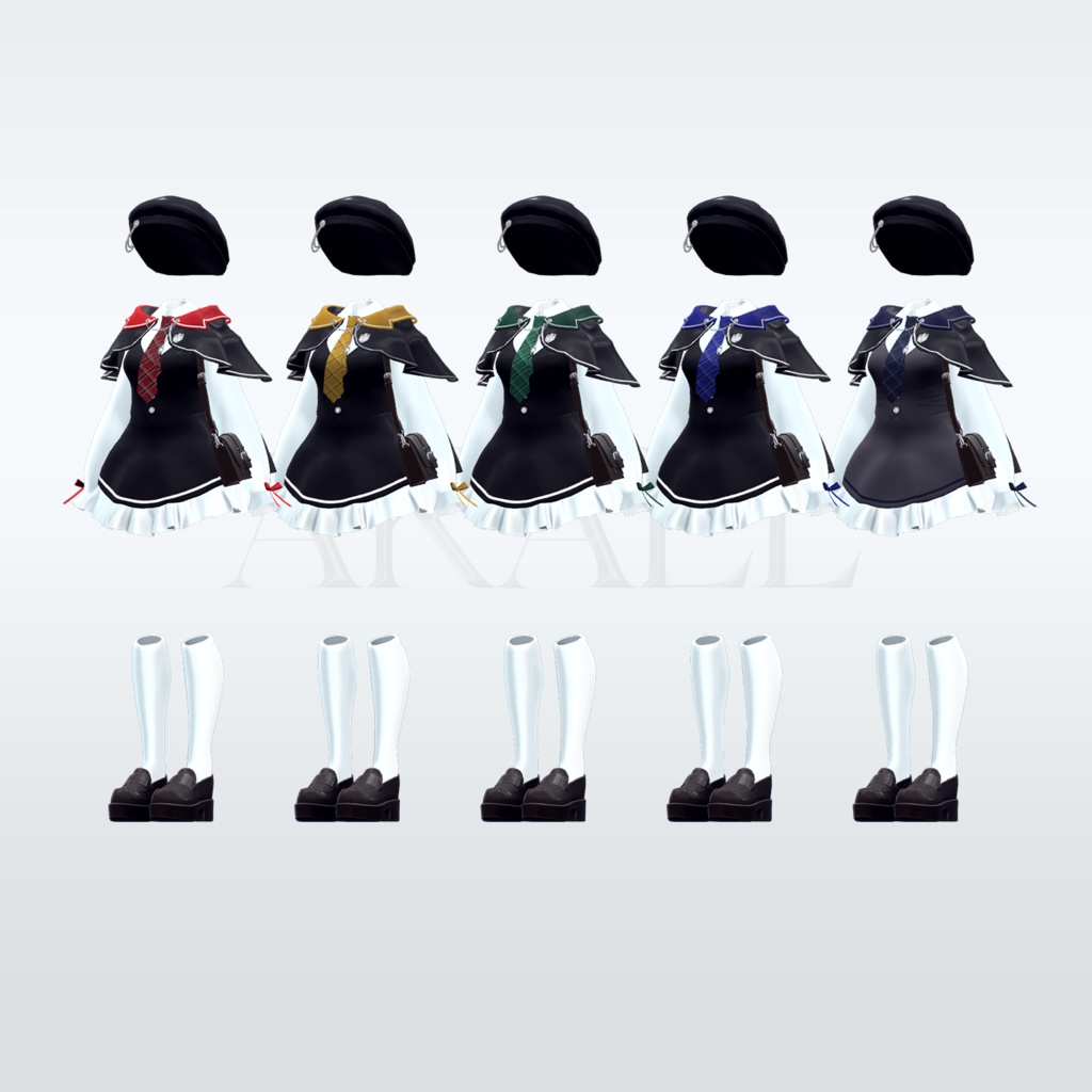 【8アバター対応】アカエル 制服 (AKAEL SEIFUKU)