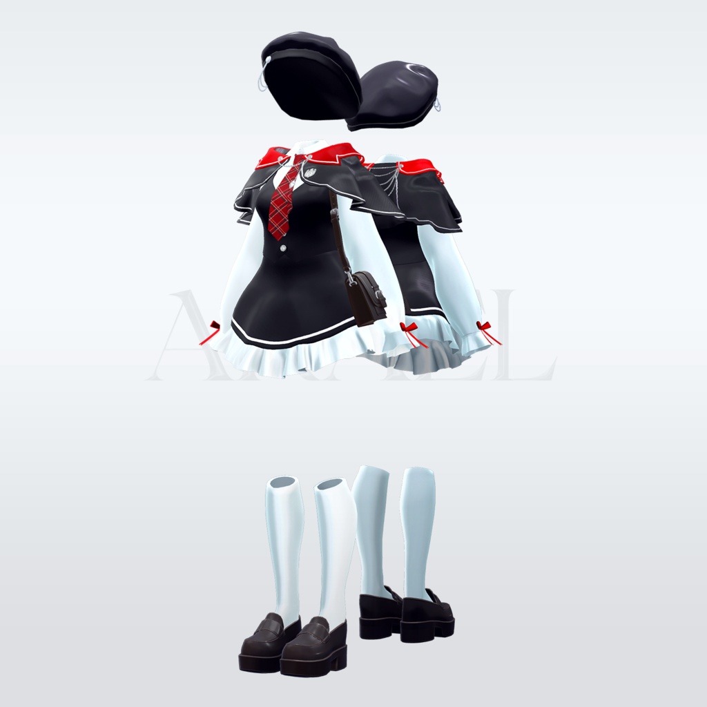 【8アバター対応】アカエル 制服 (AKAEL SEIFUKU)