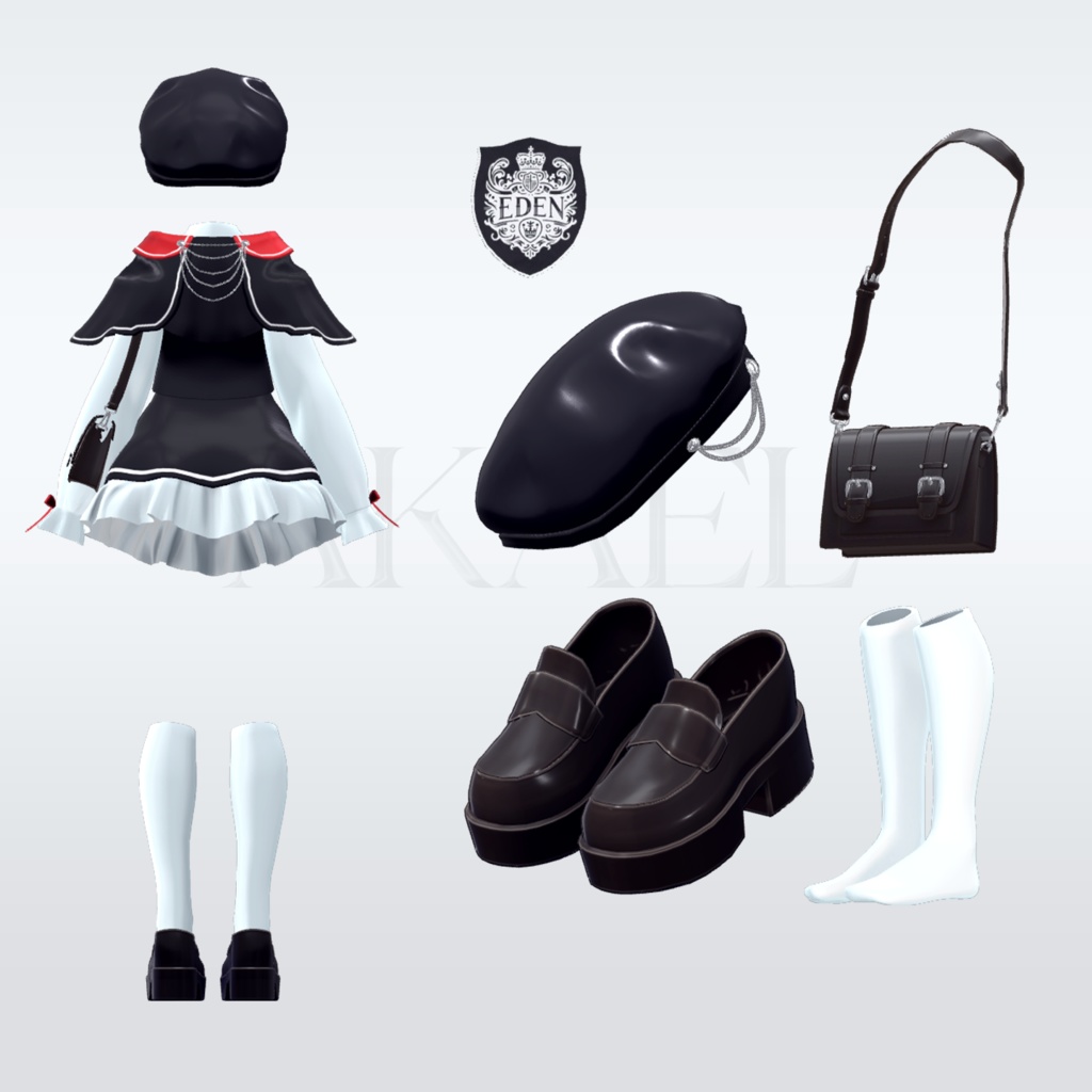 【8アバター対応】アカエル 制服 (AKAEL SEIFUKU)