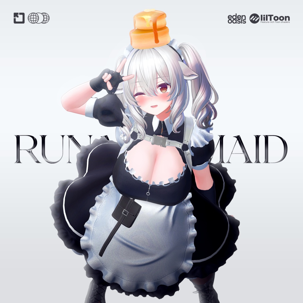 ✨FREE Souffle 48H✨ 【+Milltina】Runasil Maid Dress ルナシルメイド + ドッグタグ
