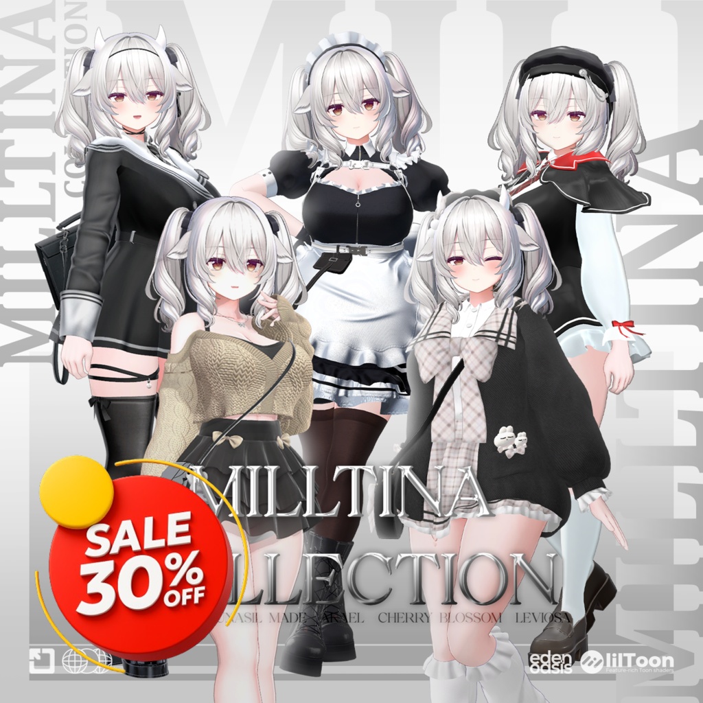 ✨30%SALE✨ Milltina Collection【6 Clothes Package】+ DEEP CHIC ミルティナ 「EDEN Oasis」