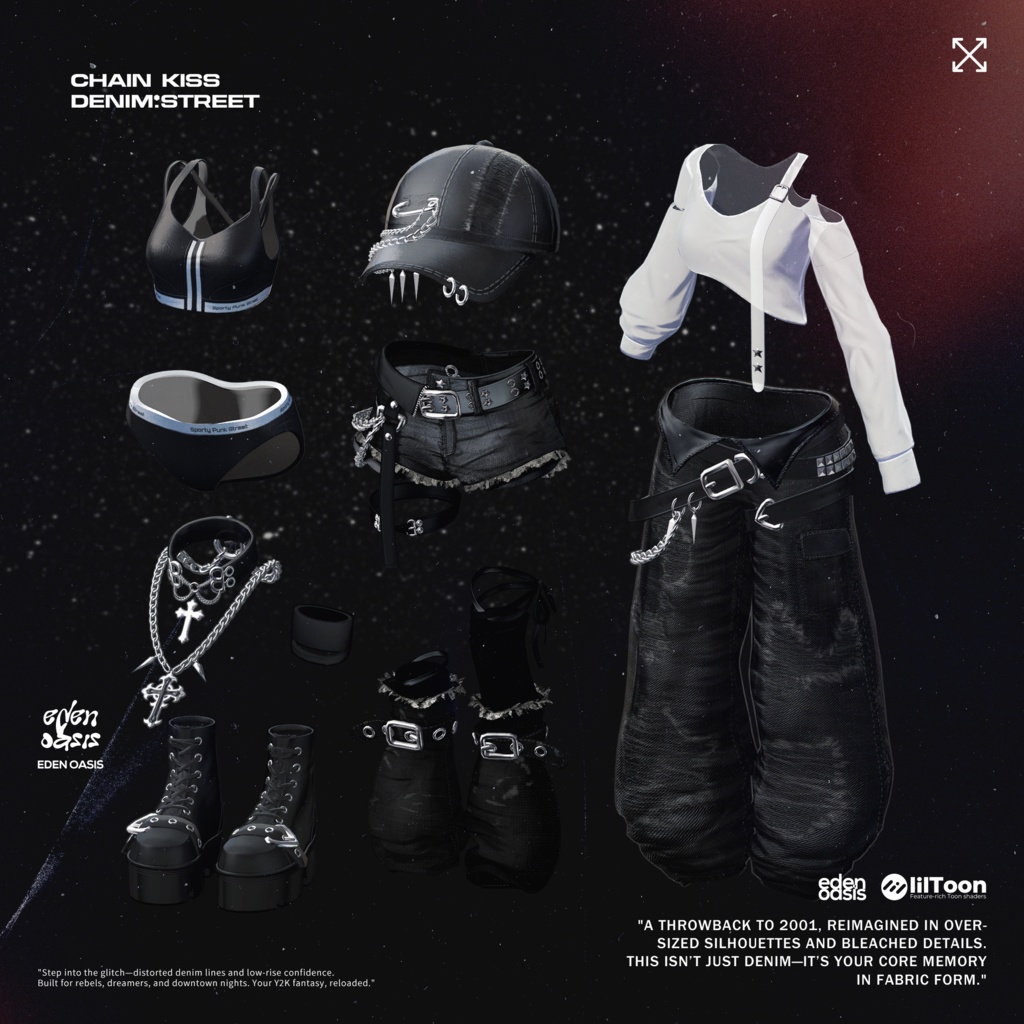 Chain Kiss : Denim Street 【14アバター対応】
