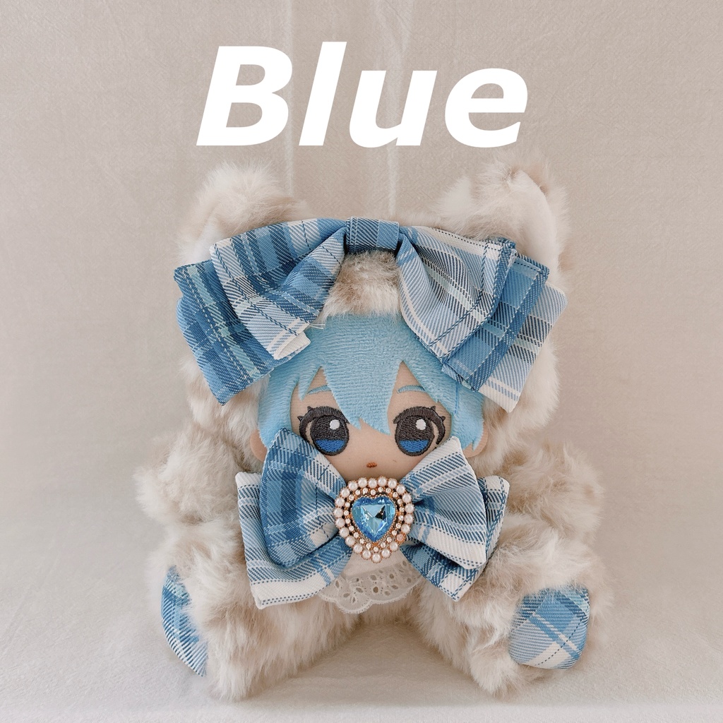 -` ̗手が動く   ̖́- おすわりぬい服 ヒョウ柄ねこちゃん Blue