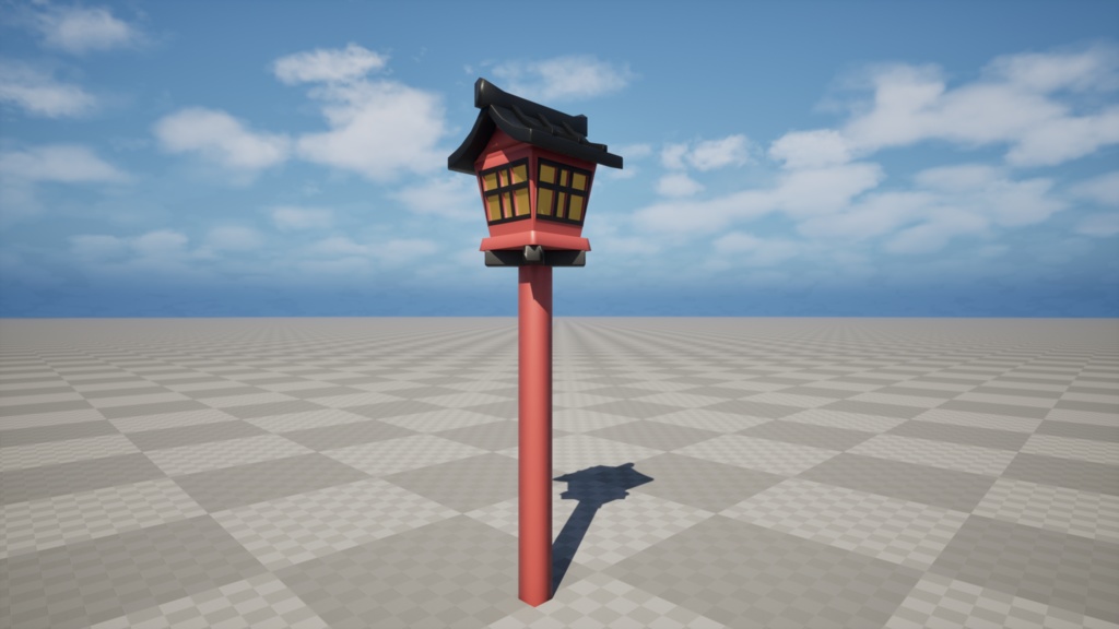 【無料配布】Unity/UE5で使える灯篭(FBX)