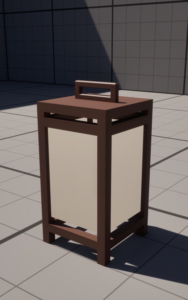 【無料配布】【FBX】日本家屋の廊下と行燈セット