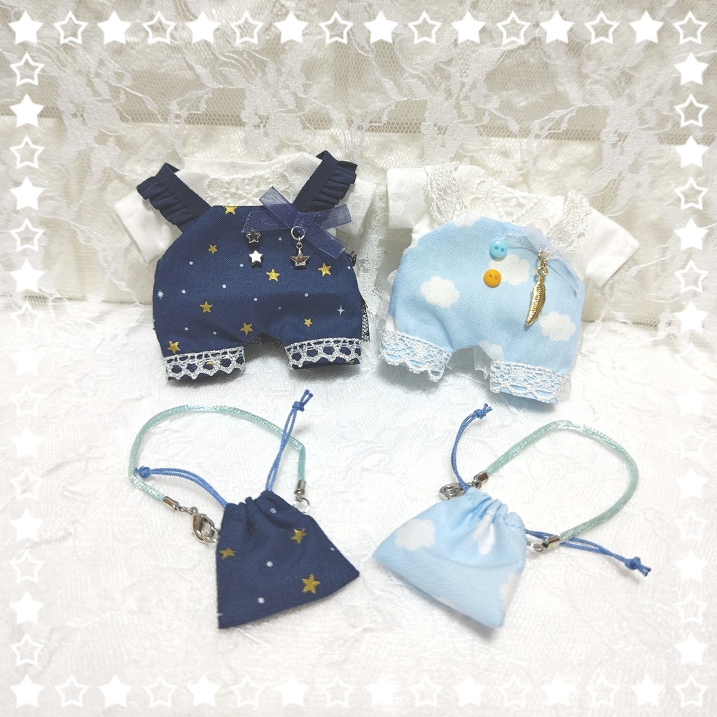 青空と星空のサロペット
