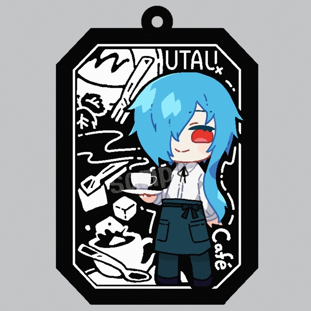 黒板風アクリルキーホルダー　松田っぽいね