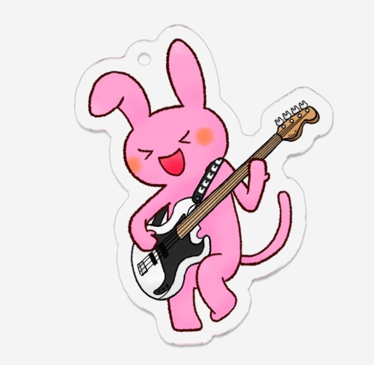 坂本さんアクリルキーホルダー★ベースだって弾いちゃいます★