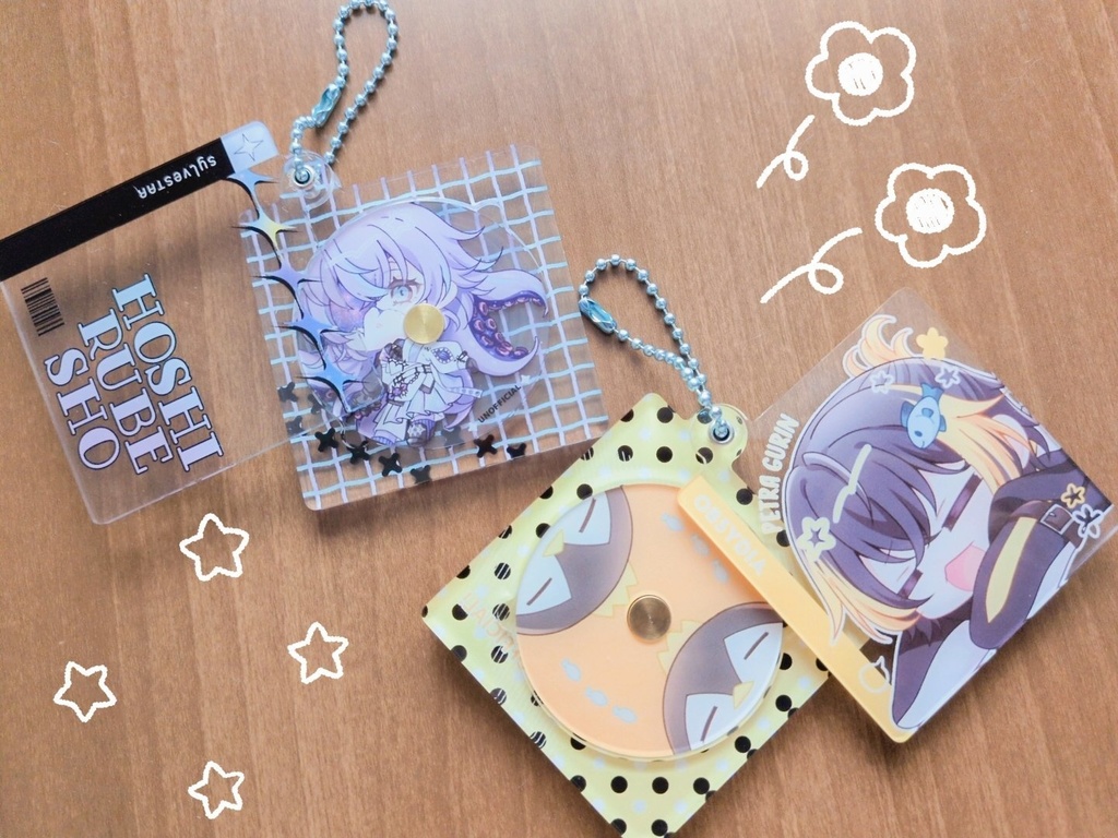 CD風アクリルキーホルダー(星導ショウ・ペトラ グリン)