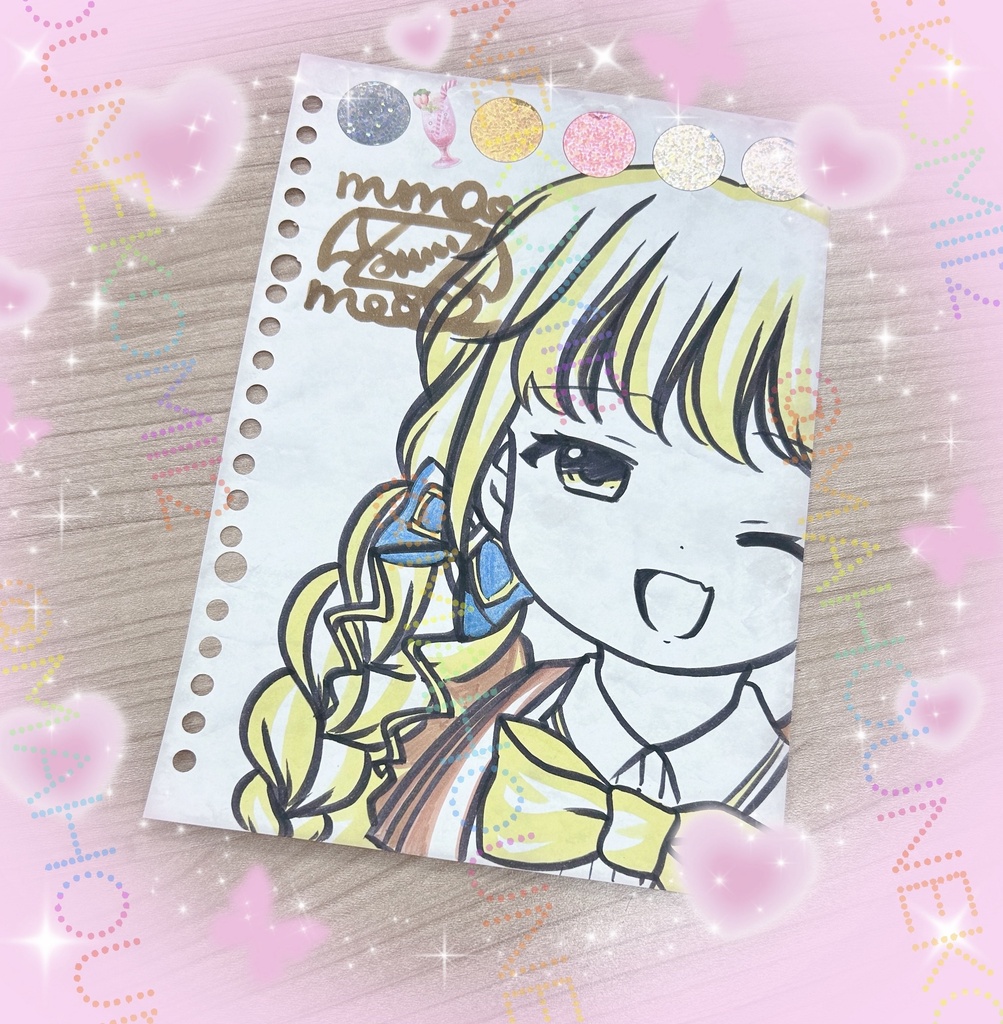 藤田ことね アイマス 学マス 手描きイラスト