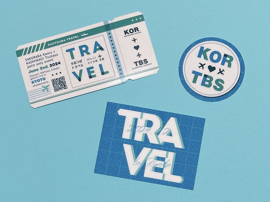 かおつばTRAVEL記念ステッカー