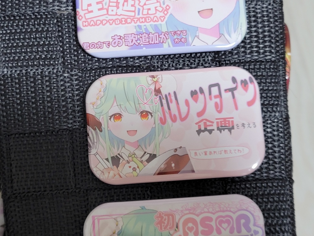 サムネ缶バッチ(バレンタイン企画)