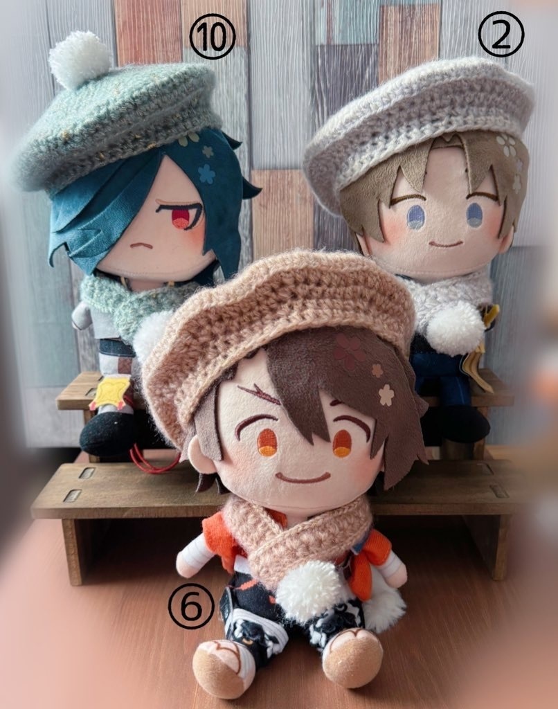 ぽんぽんマフラー(もち・20cmぬい兼用サイズ)