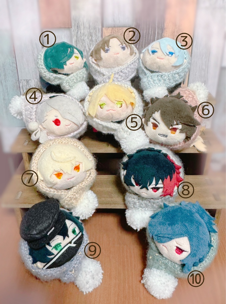 ぽんぽんマフラー(もち・20cmぬい兼用サイズ)