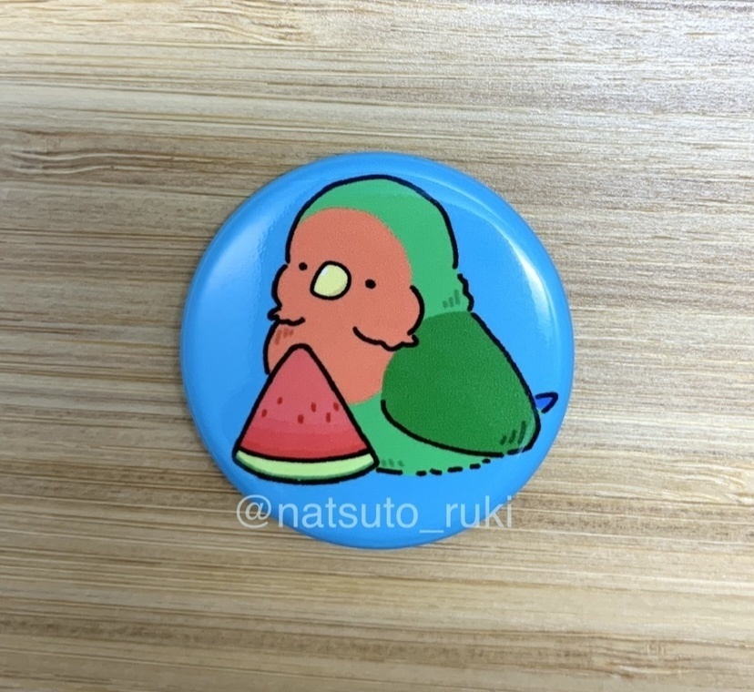 コザクラスイカ缶バッジ