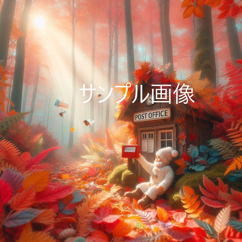 11月の森と精霊たちの幻想背景集