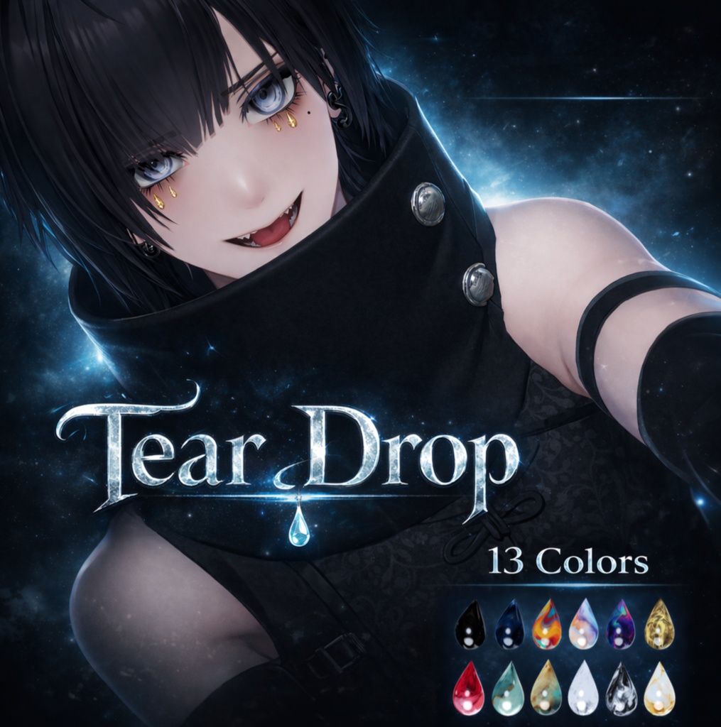 Tear Drop 全アバター対応可能 -13Color-　装飾品