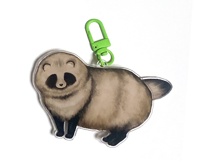 たぬしっぽ大回転アクリルキーホルダー