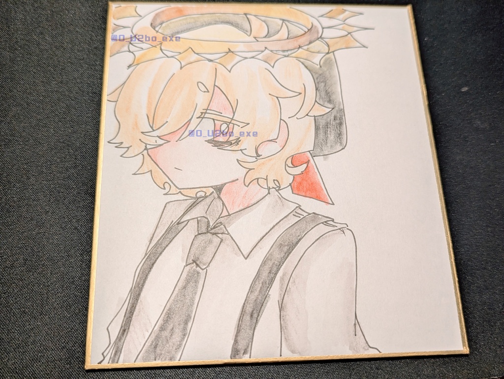カゼヒキ -麻酔-　アナログ直筆イラスト色紙