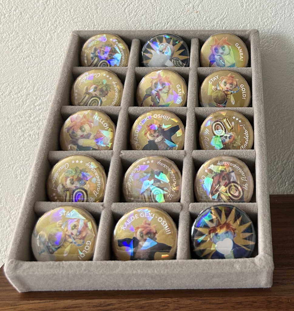 楓モドキの缶バッジ -GOLD- (全9種:ランダム・コンプセット)