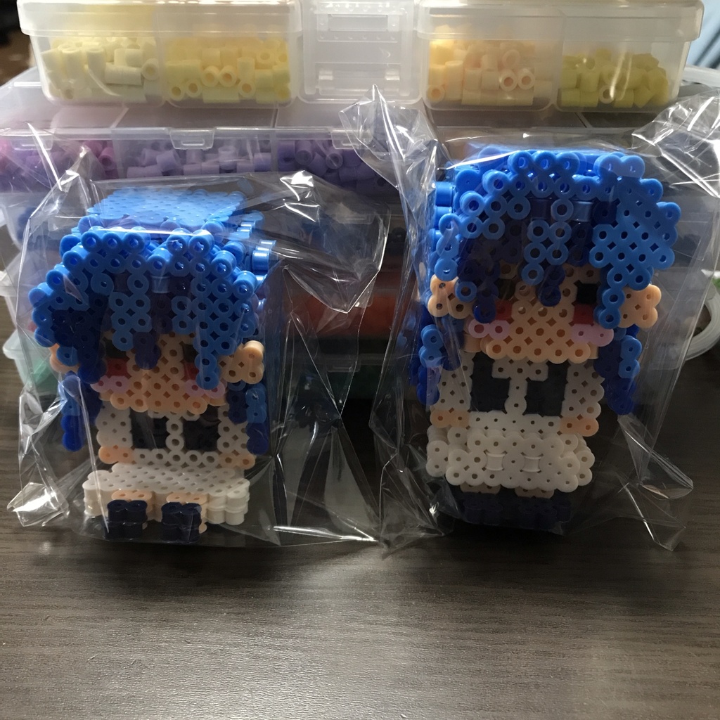 (送料込)アイロンビーズドール(座り姿)