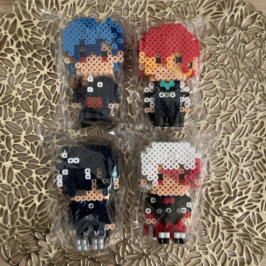 (送料込)アイロンビーズドール(座り姿)