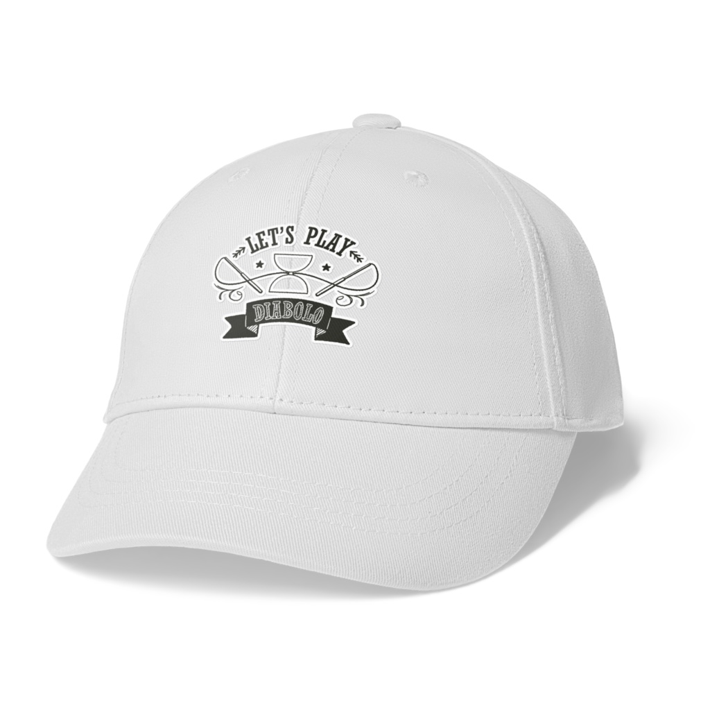 チョークアート風ディアボロキャップ白