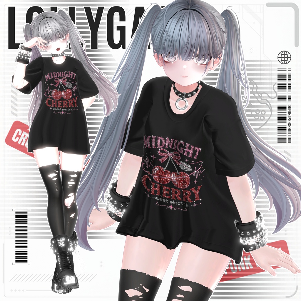 🖤Sale✦(17アバター対応)Crush Punk Set / クラッシュパンクセット⛓️🖤