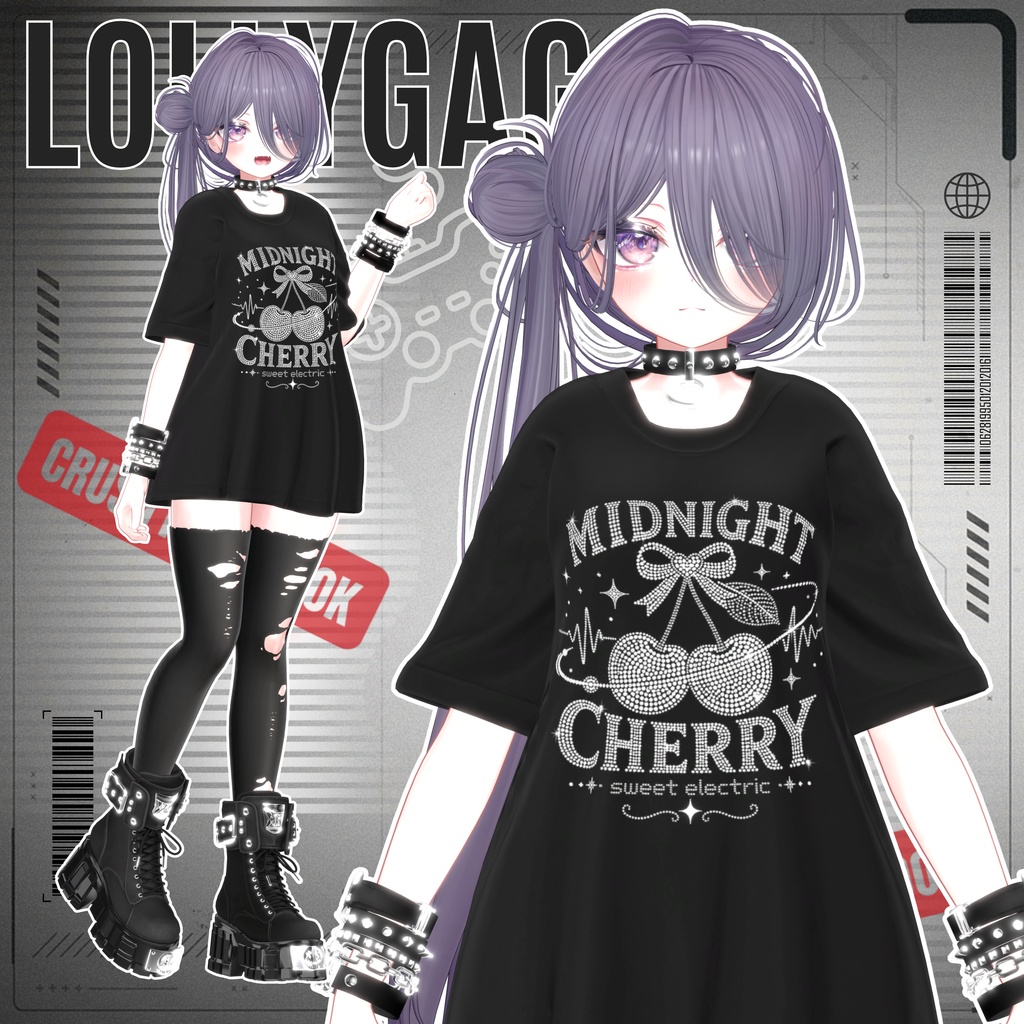 🖤Sale✦(17アバター対応)Crush Punk Set / クラッシュパンクセット⛓️🖤