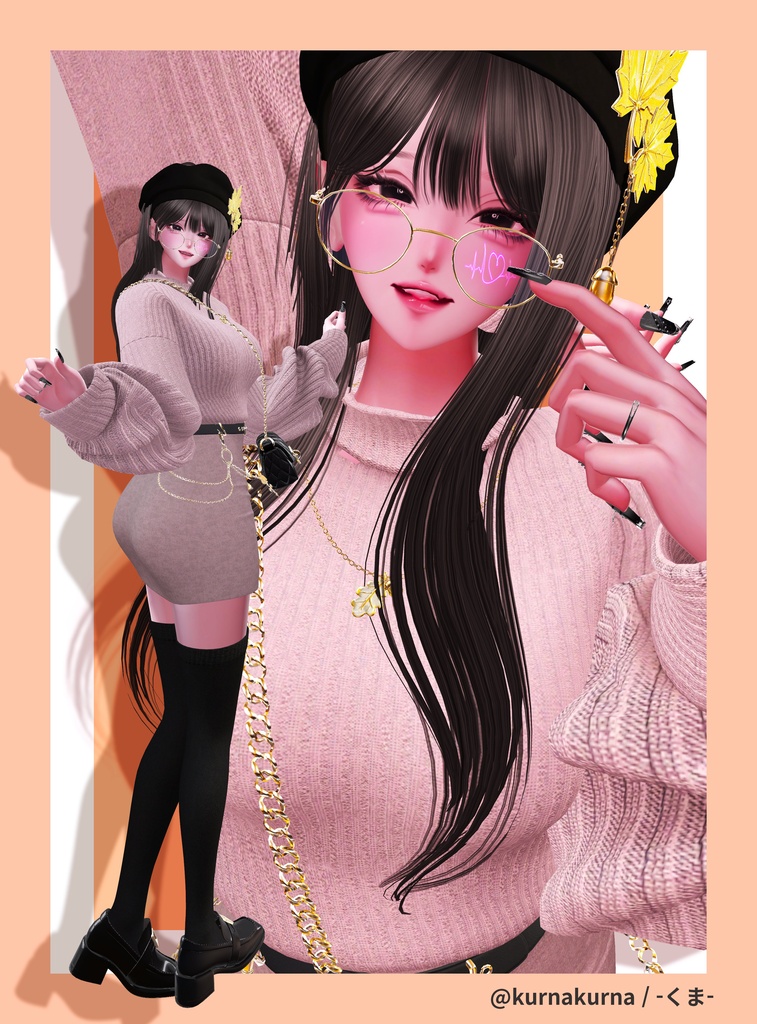 🌰SALE (15アバター対応) 「秋日和」ニットコーデセット🍂🐿️