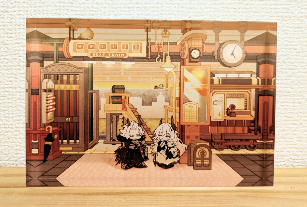 両殿下のジオラマアクリルブロック