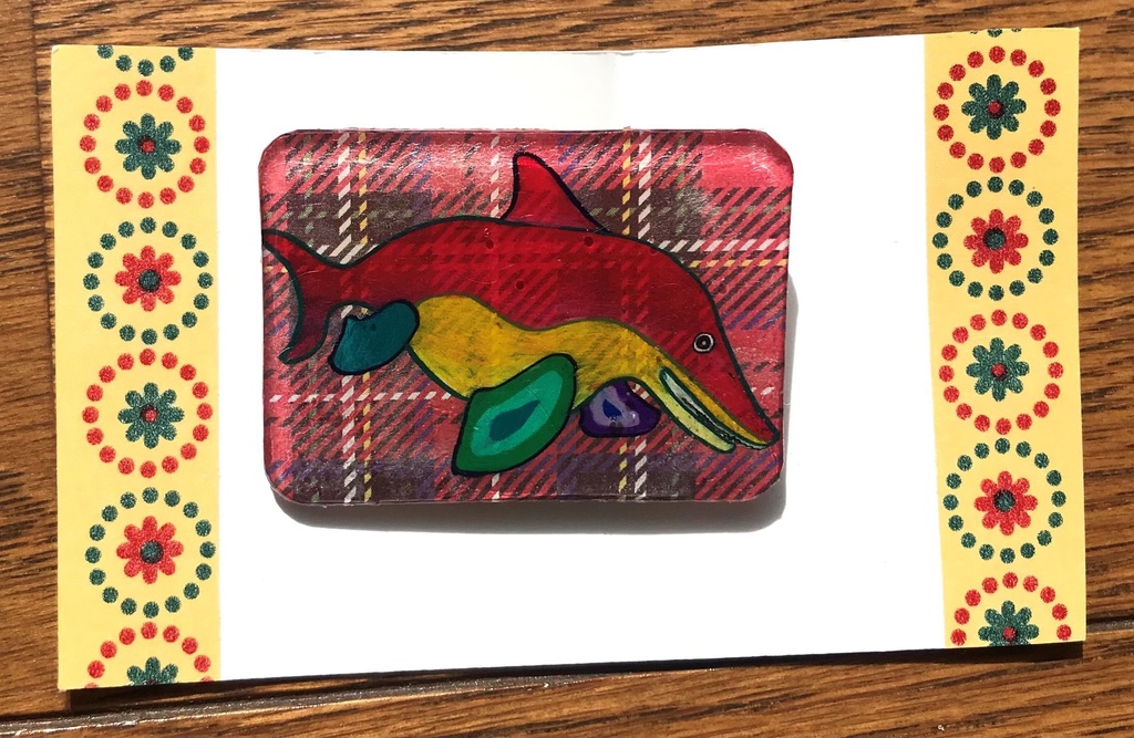 古生物ブローチ