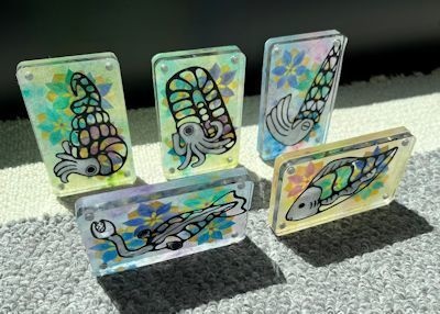 柔らかい光を通すミニ原画(モノクロ)