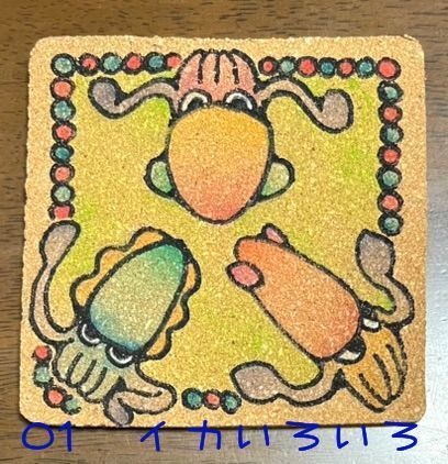 手描き(原画)コルクコースター