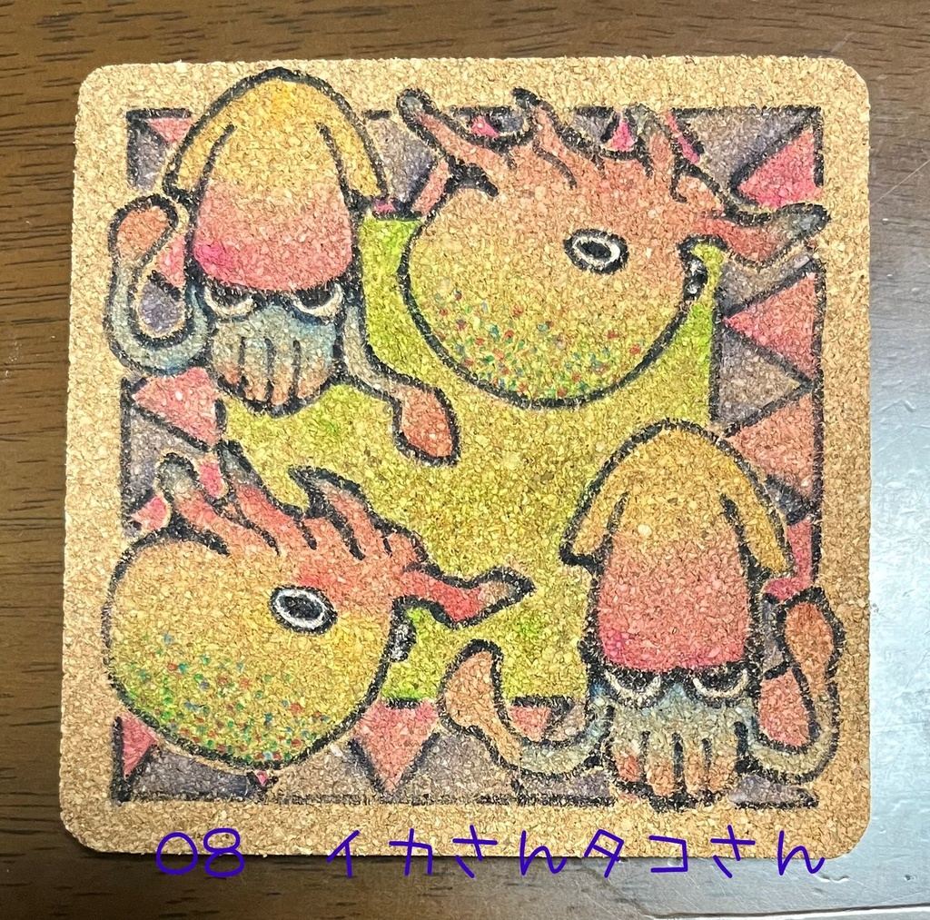 手描き(原画)コルクコースター