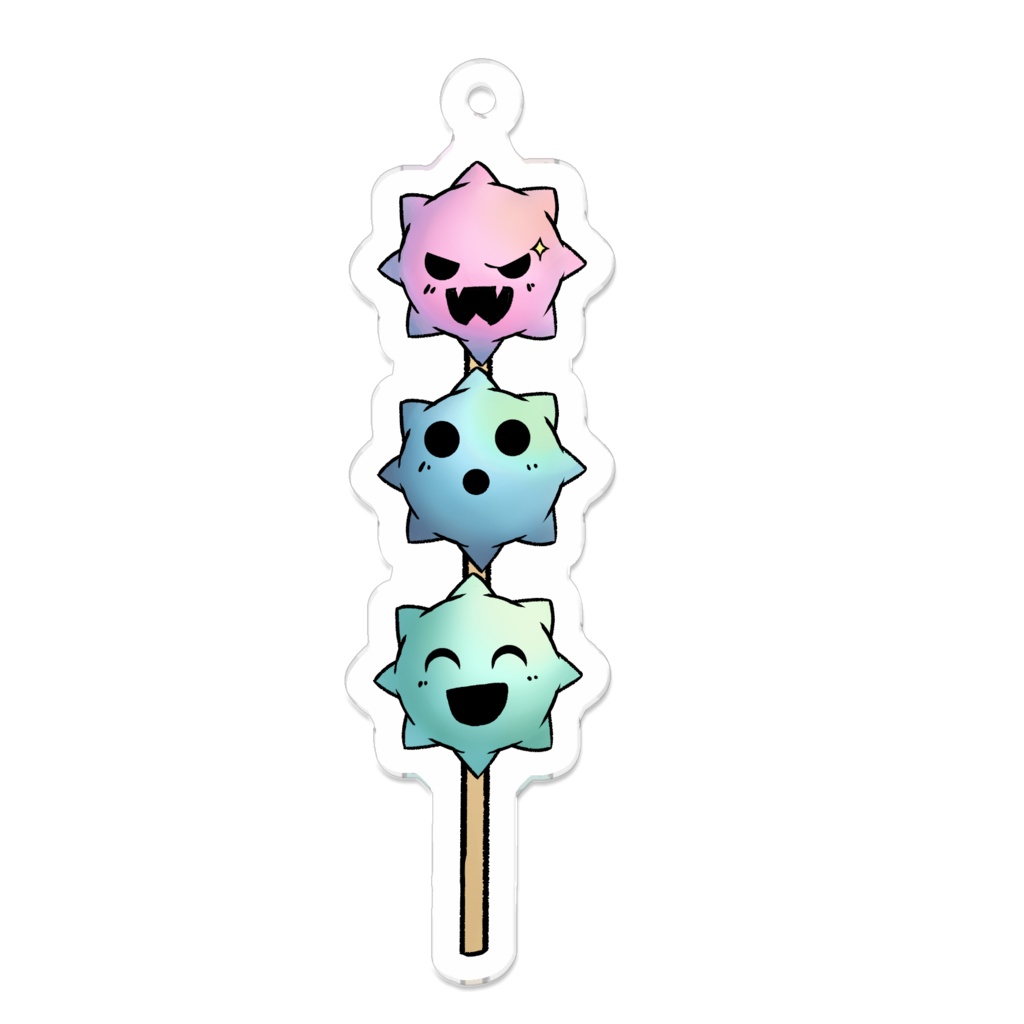 サボテンお団子アクキー