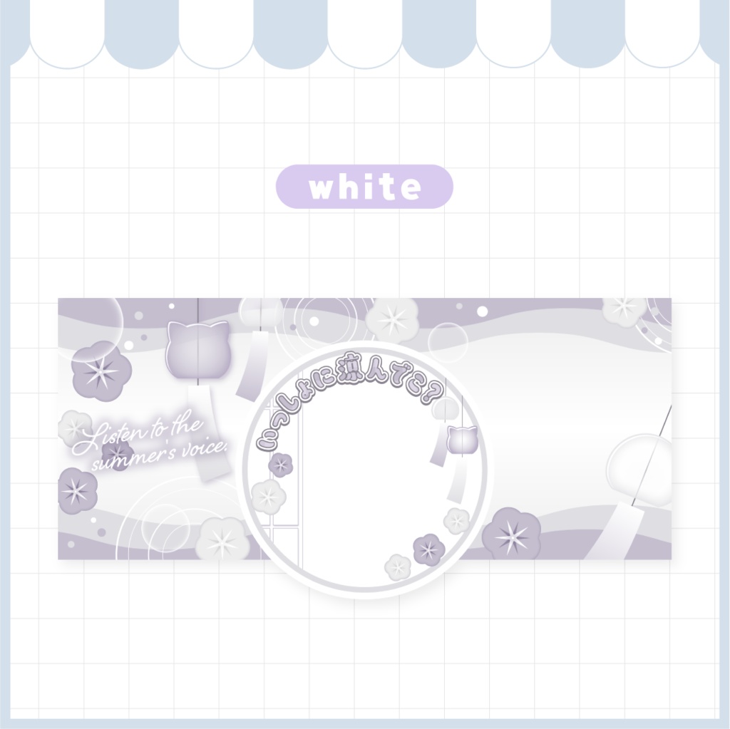 風鈴と朝顔のアイコンリング&ヘッダー素材【IRIAM】